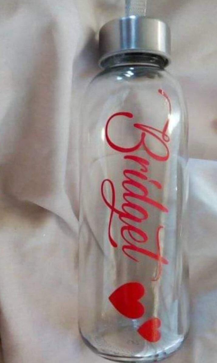 Personalised &quot;Say My Name&quot; Glass Water Bottles