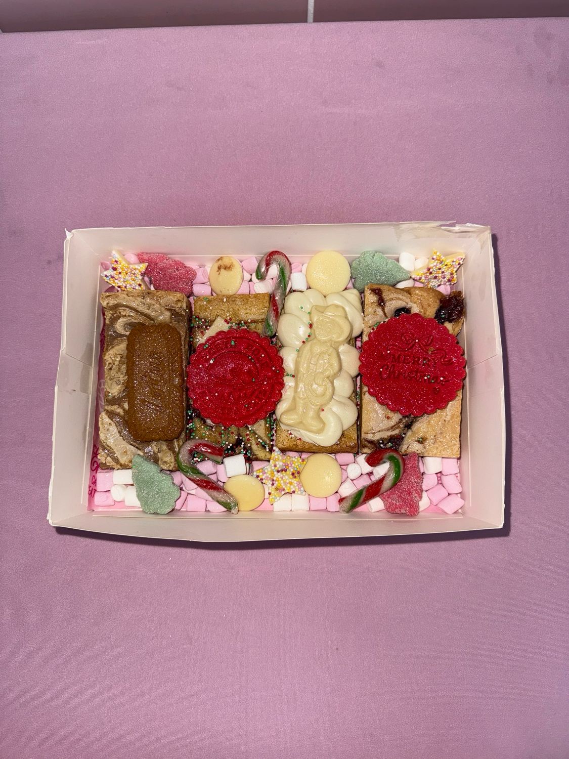 Christmas Blondie Box, £18 Total, £8 Deposit, £10 On Collection