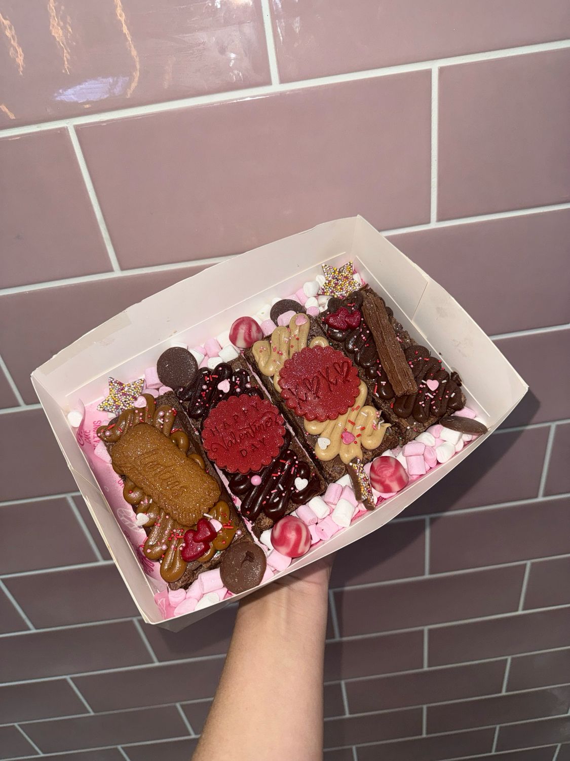 Valentines 4 Brownies £18, £5 Deposit, £13 On Collection