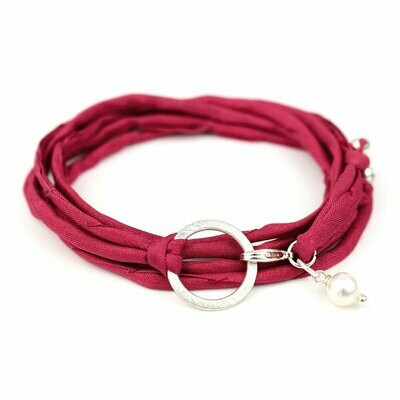 SEIDEN-Armband-Kette I rot