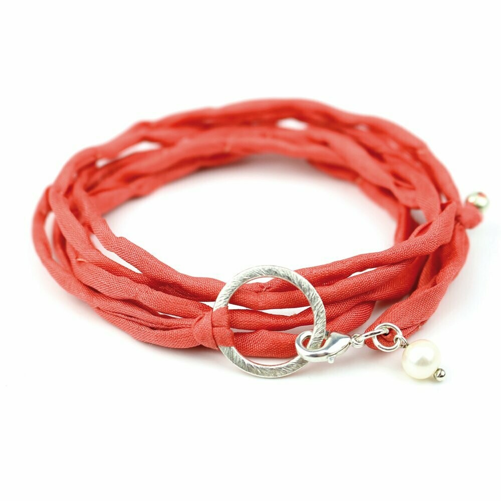 SEIDEN-Armband-Kette   I   korall