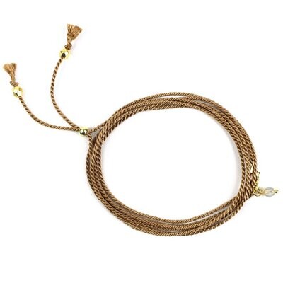 Feines SEIDEN-Armband   I   beige