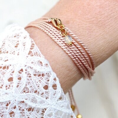 Feines SEIDEN-Armband   I   lachs