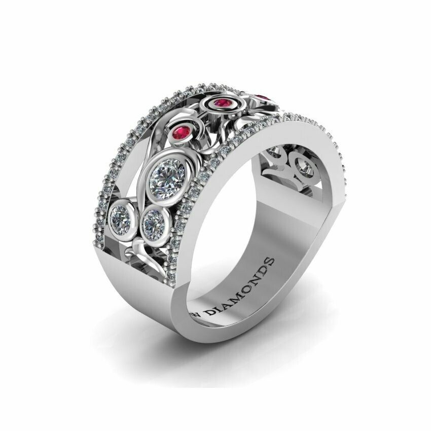 Bow Diamonds Fabulous & Flawless - Nouveau 2 Diamond Ring
