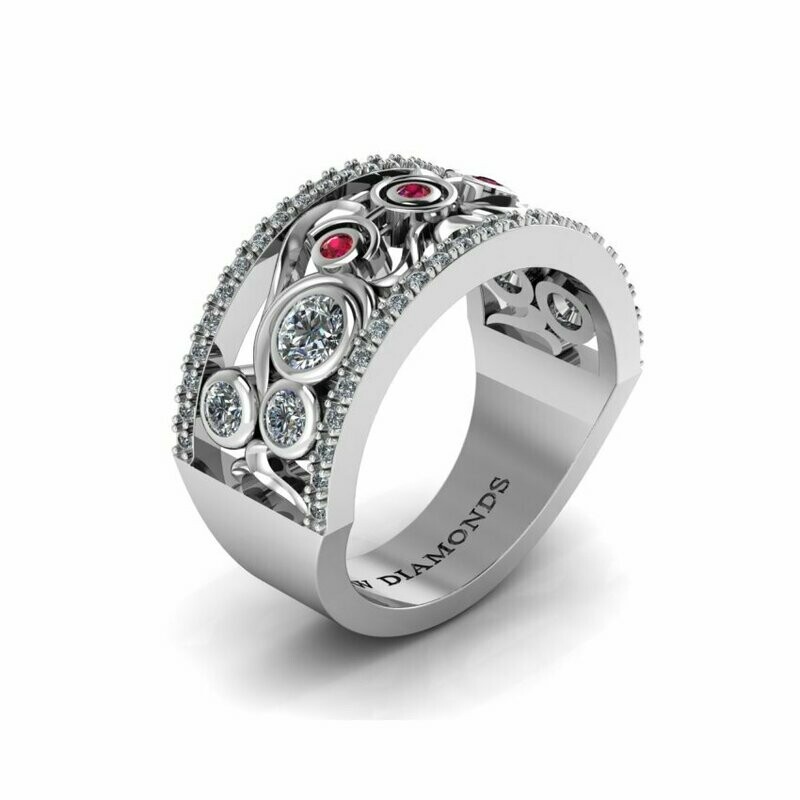 Bow Diamonds Fabulous & Flawless - Nouveau 2 Diamond Ring