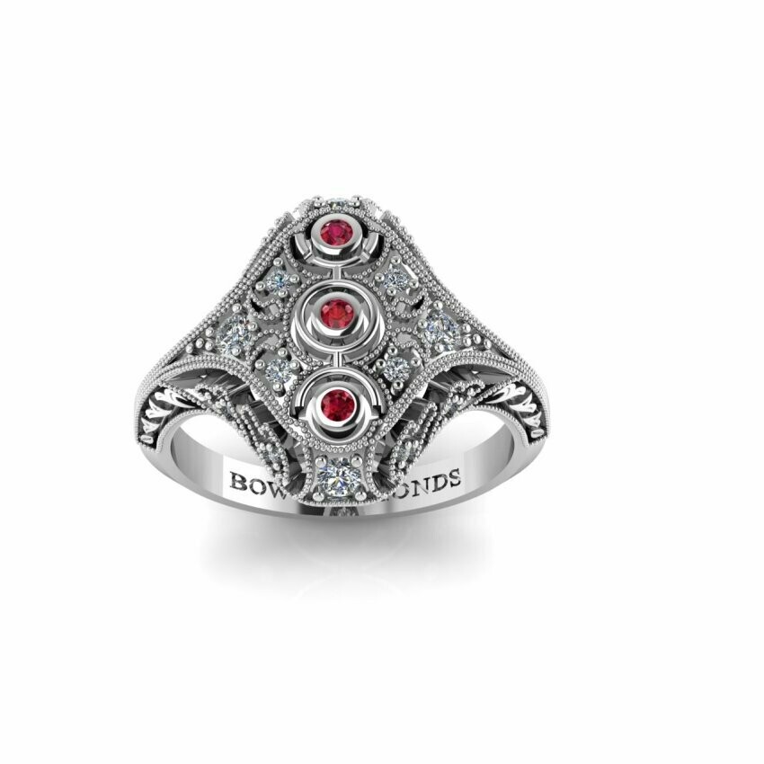 Bow Diamonds Fabulous & Flawless - Brilliant Cut Nouveau Diamond Ring