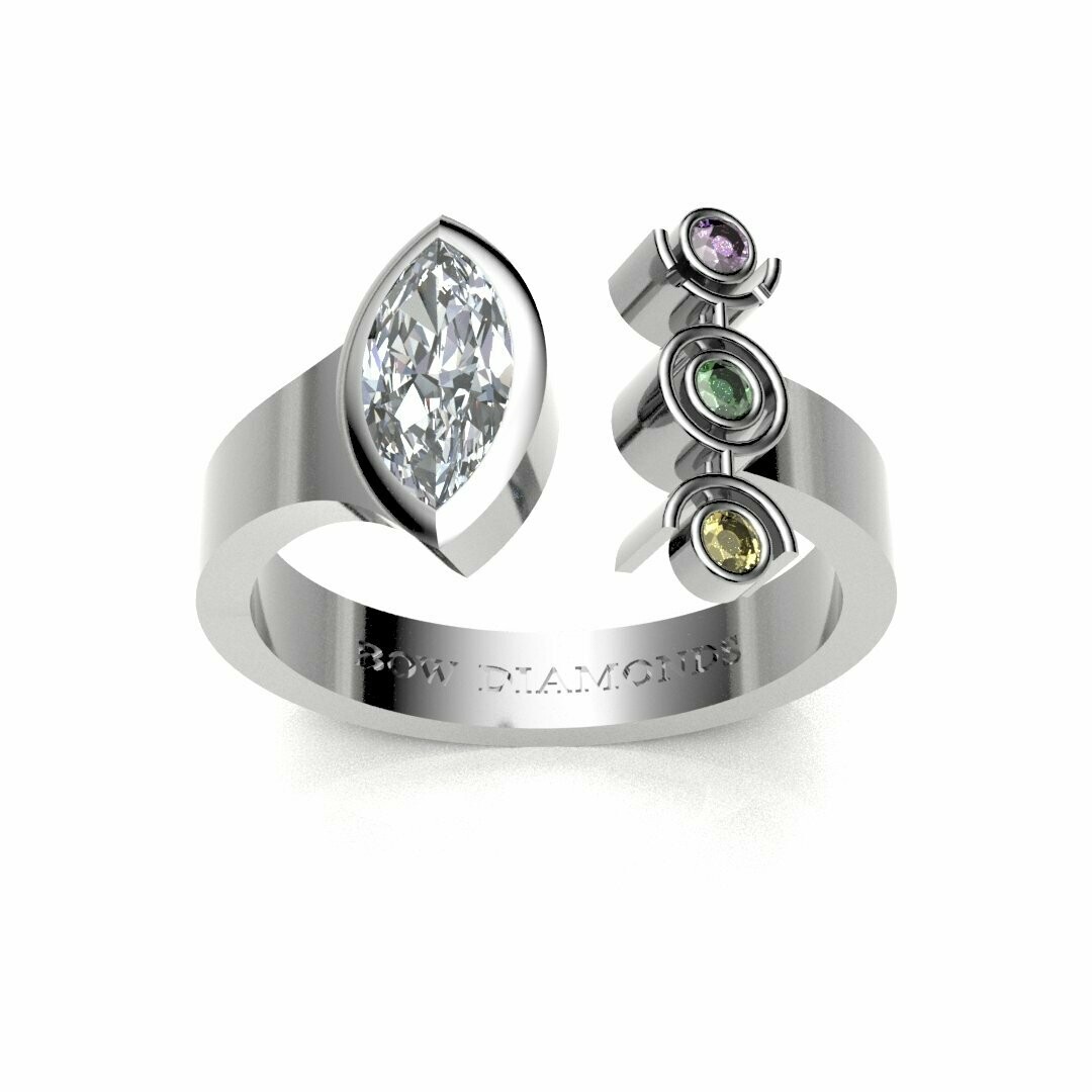 Bow Diamonds 0.50ct Marquise Cut Origin Diamond Ring