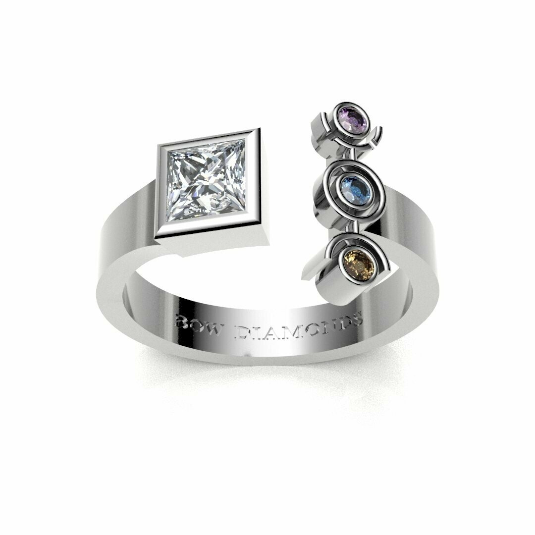 Bow Diamonds 0.50ct Princess Cut Origin Diamond Ring