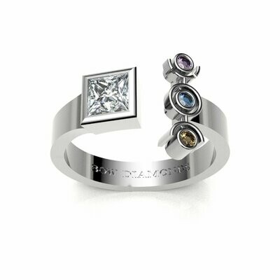 Bow Diamonds 0.50ct Princess Cut Origin Diamond Ring