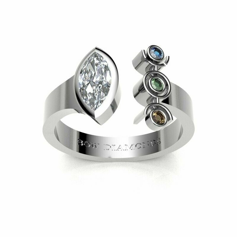 Bow Diamonds 0.50ct Marquise Cut Origin Diamond Ring