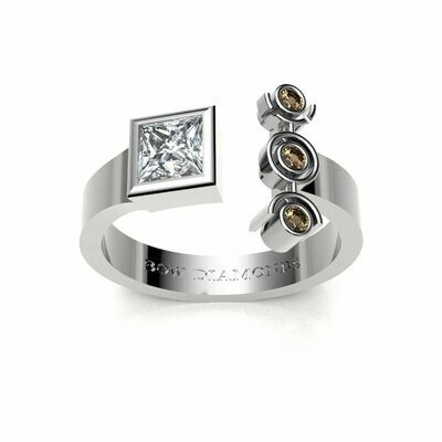 Bow Diamonds 0.50ct Princess Cut Origin Diamond Ring