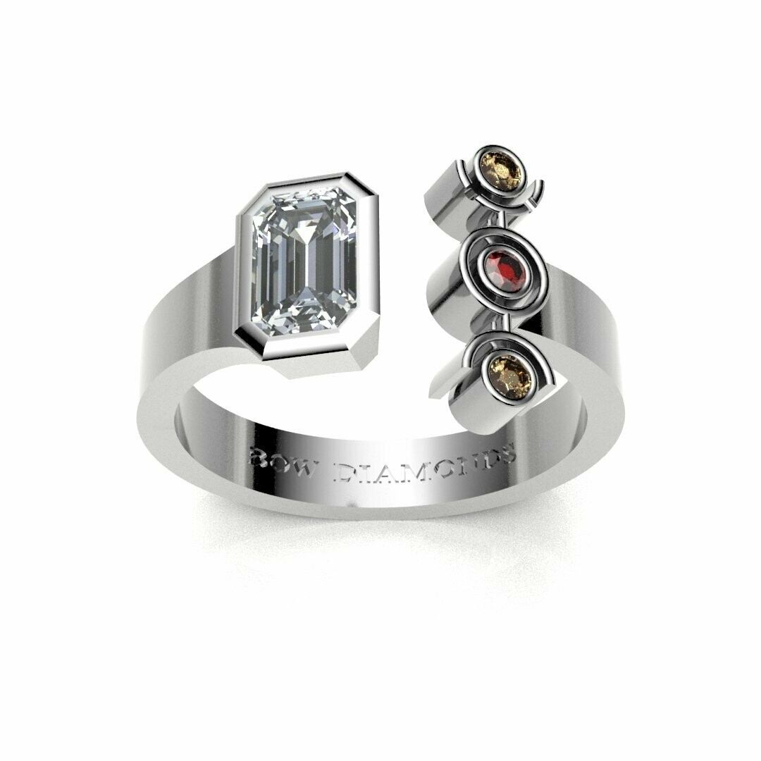 Bow Diamonds 1.00ct Emerald Cut Origin Diamond Ring