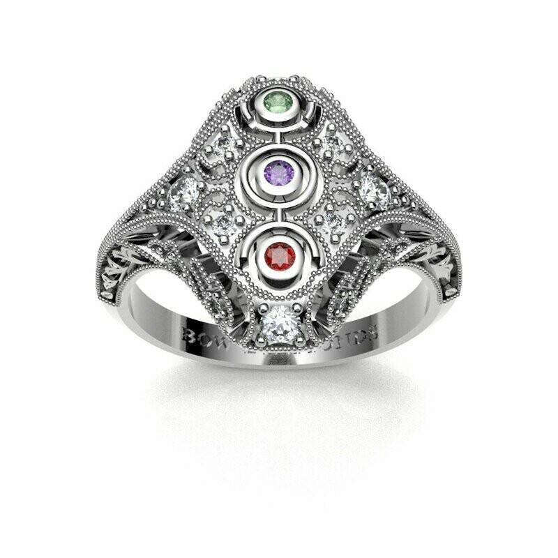 Bow Diamonds Brilliant Cut Nouveau Diamond Ring