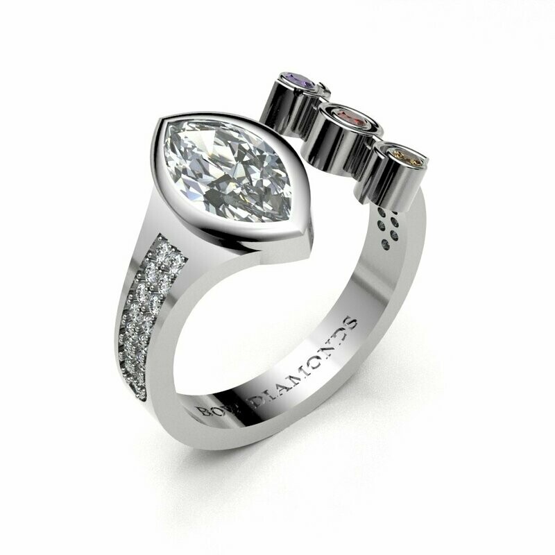 Bow Diamonds 1.00ct Marquise Cut Origin Diamond Ring