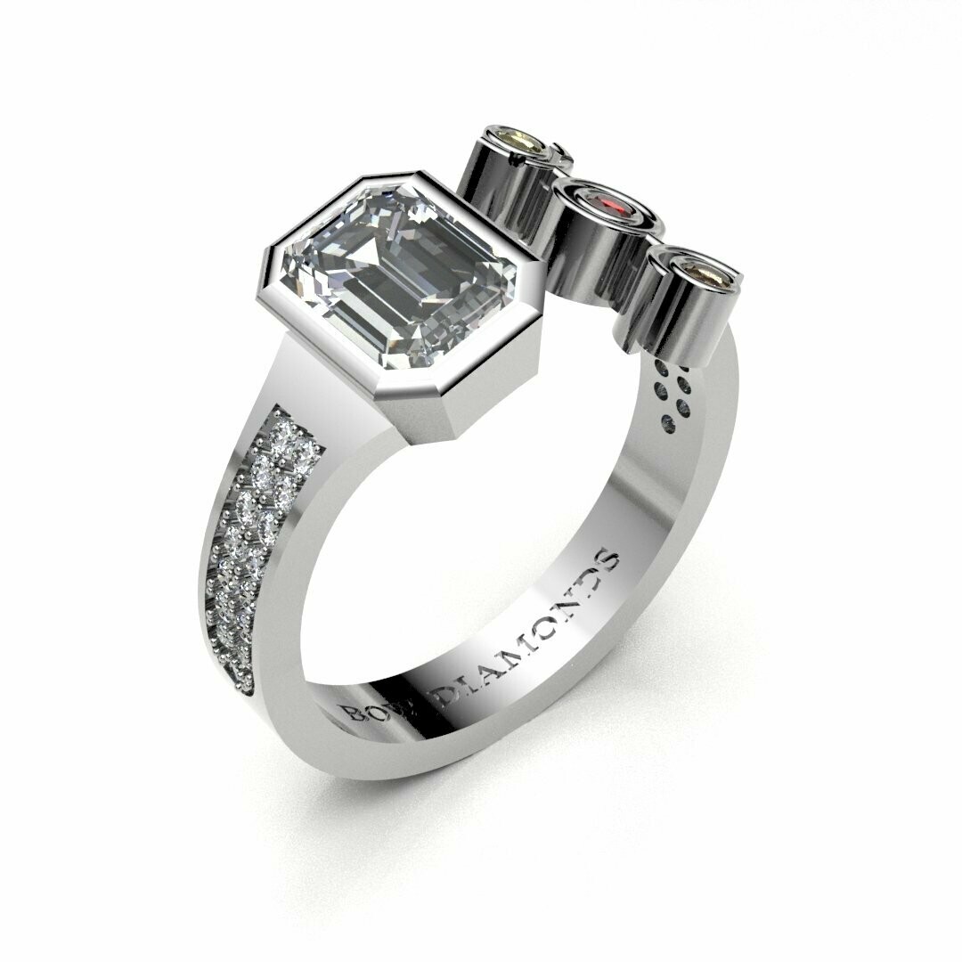 Bow Diamonds 0.50ct Emerald Cut Origin Diamond Ring