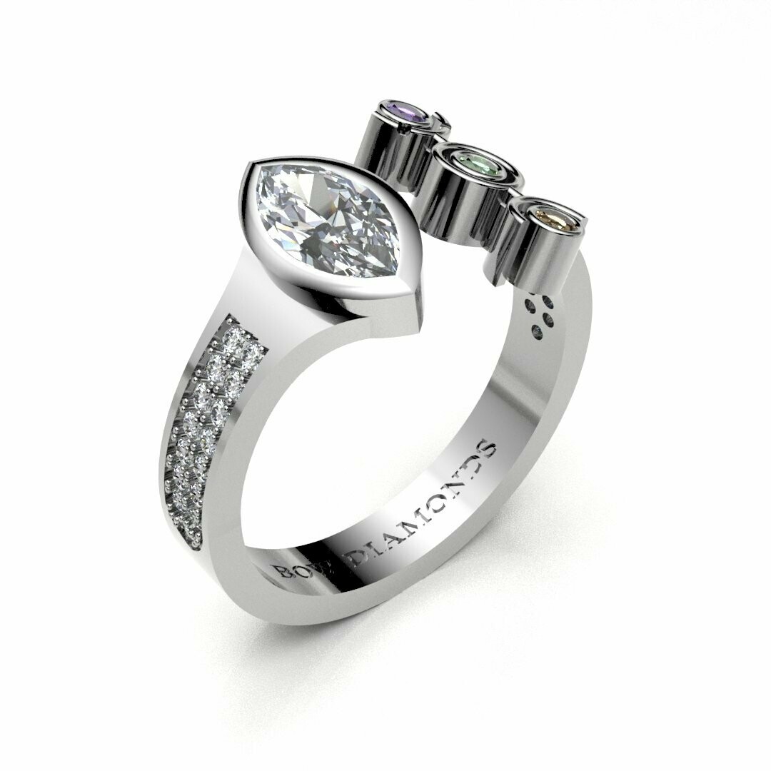 Bow Diamonds 0.50ct Marquise Cut Origin Diamond Ring