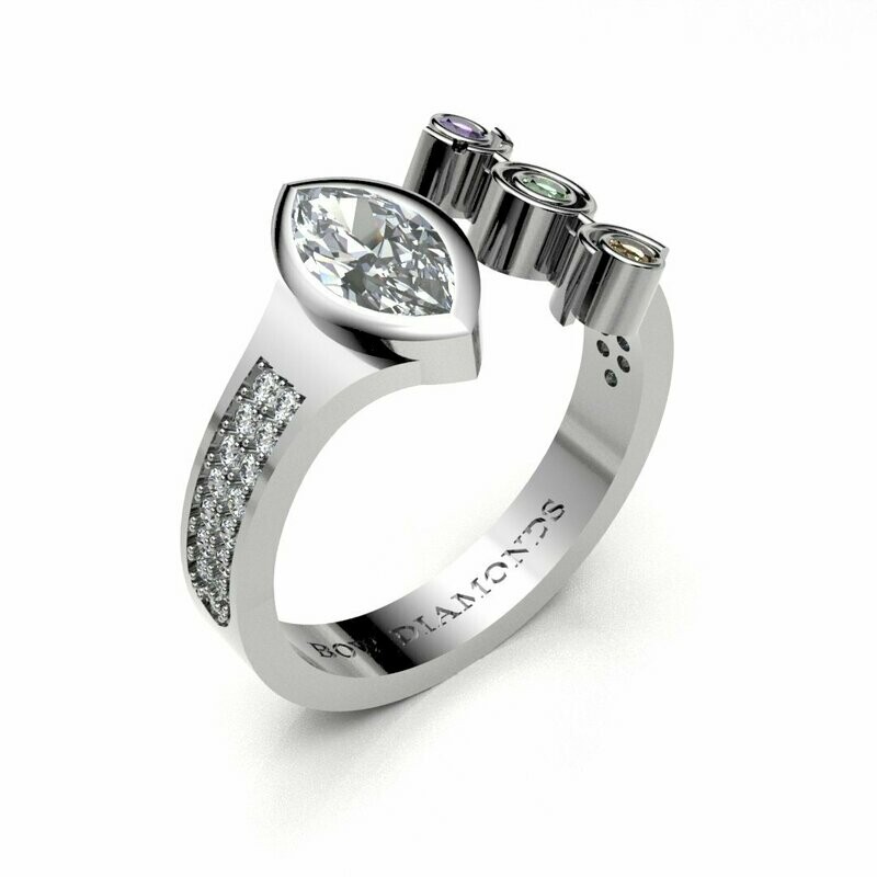 Bow Diamonds 0.50ct Marquise Cut Origin Diamond Ring