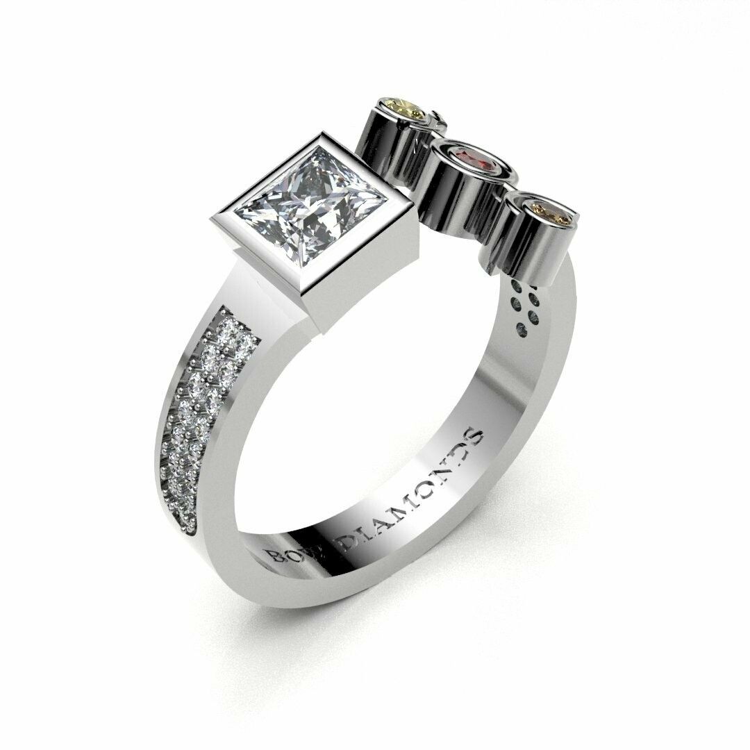 Bow Diamonds 0.50ct Princess Cut Origin Diamond Ring