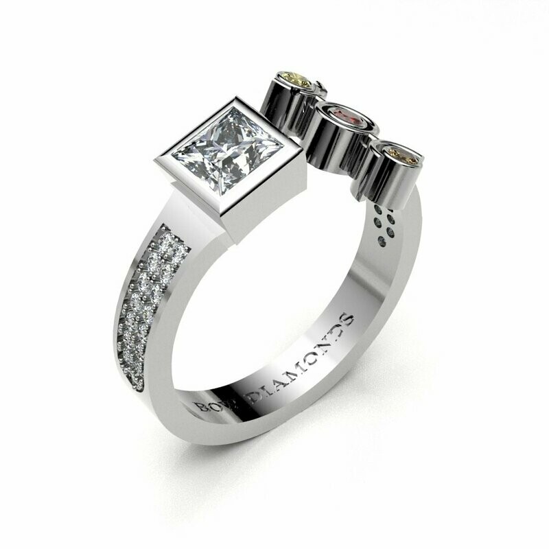 Bow Diamonds 0.50ct Princess Cut Origin Diamond Ring