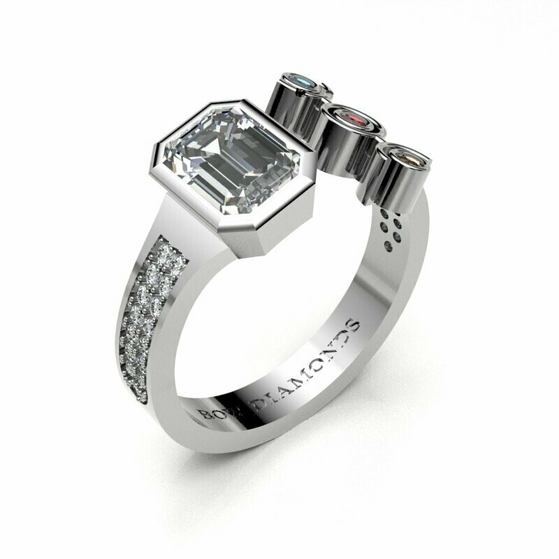Bow Diamonds 1.00ct Emerald Cut Origin Diamond Ring