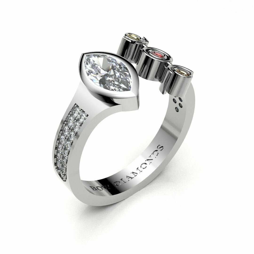 Bow Diamonds 0.50ct Marquise Cut Origin Diamond Ring
