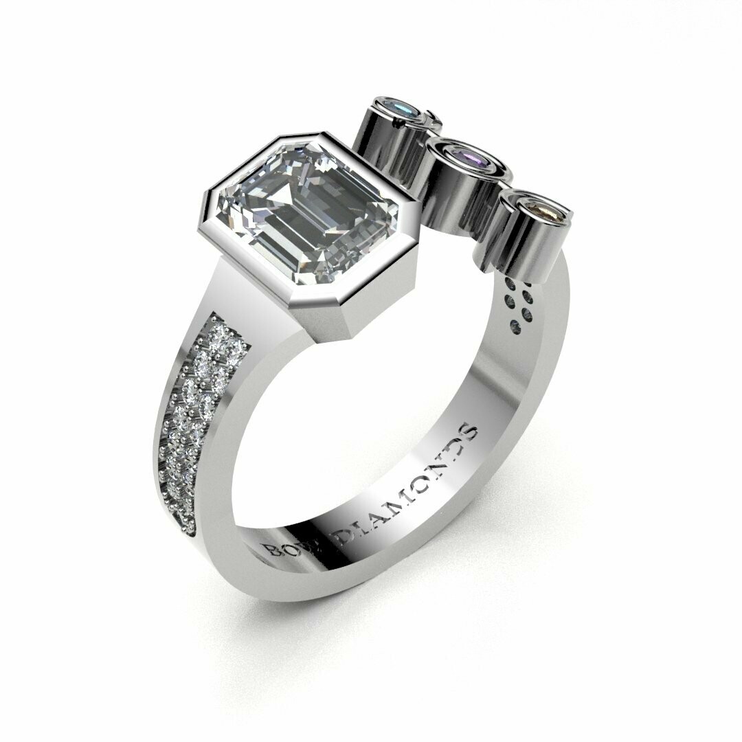 Bow Diamonds 0.50ct Emerald Cut Origin Diamond Ring
