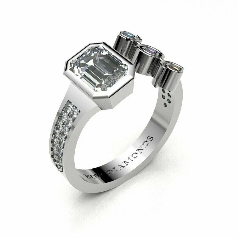 Bow Diamonds 0.50ct Emerald Cut Origin Diamond Ring