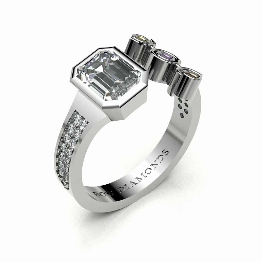 Bow Diamonds 1.00ct Emerald Cut Origin Diamond Ring