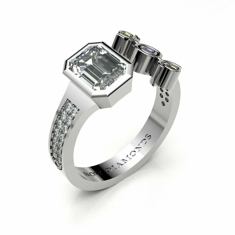Bow Diamonds 1.00ct Emerald Cut Origin Diamond Ring