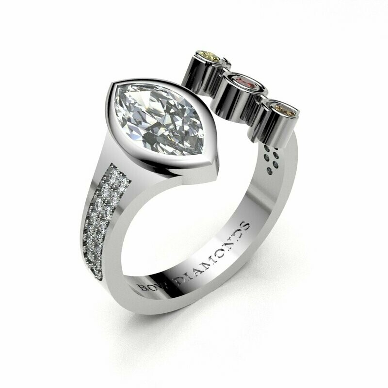 Bow Diamonds 1.00ct Marquise Cut Origin Diamond Ring