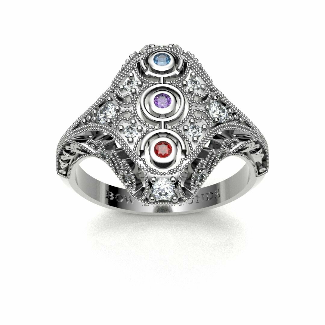Bow Diamonds Brilliant Cut Nouveau Diamond Ring