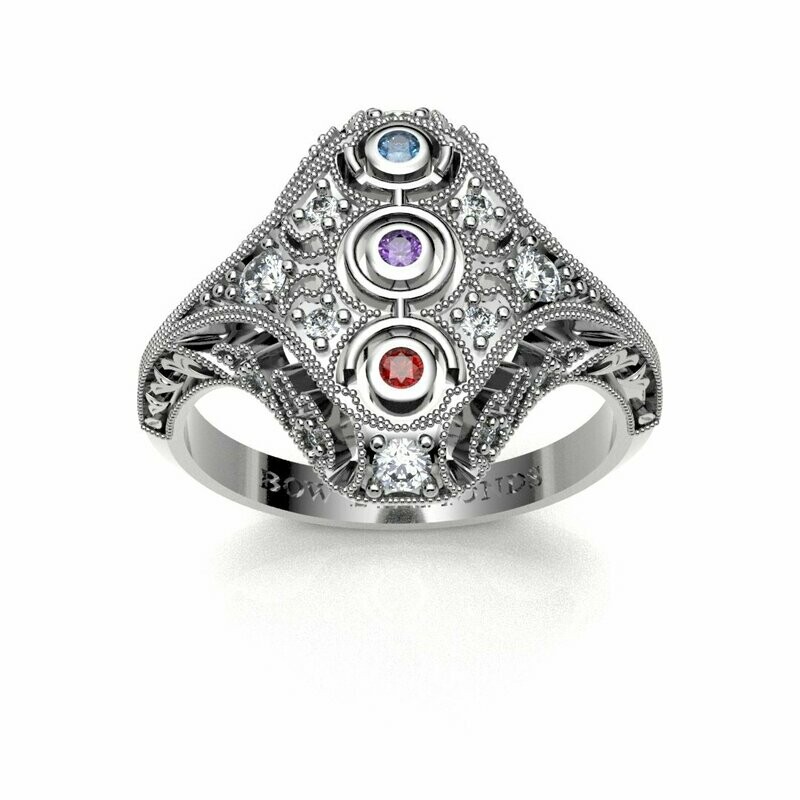 Bow Diamonds Brilliant Cut Nouveau Diamond Ring
