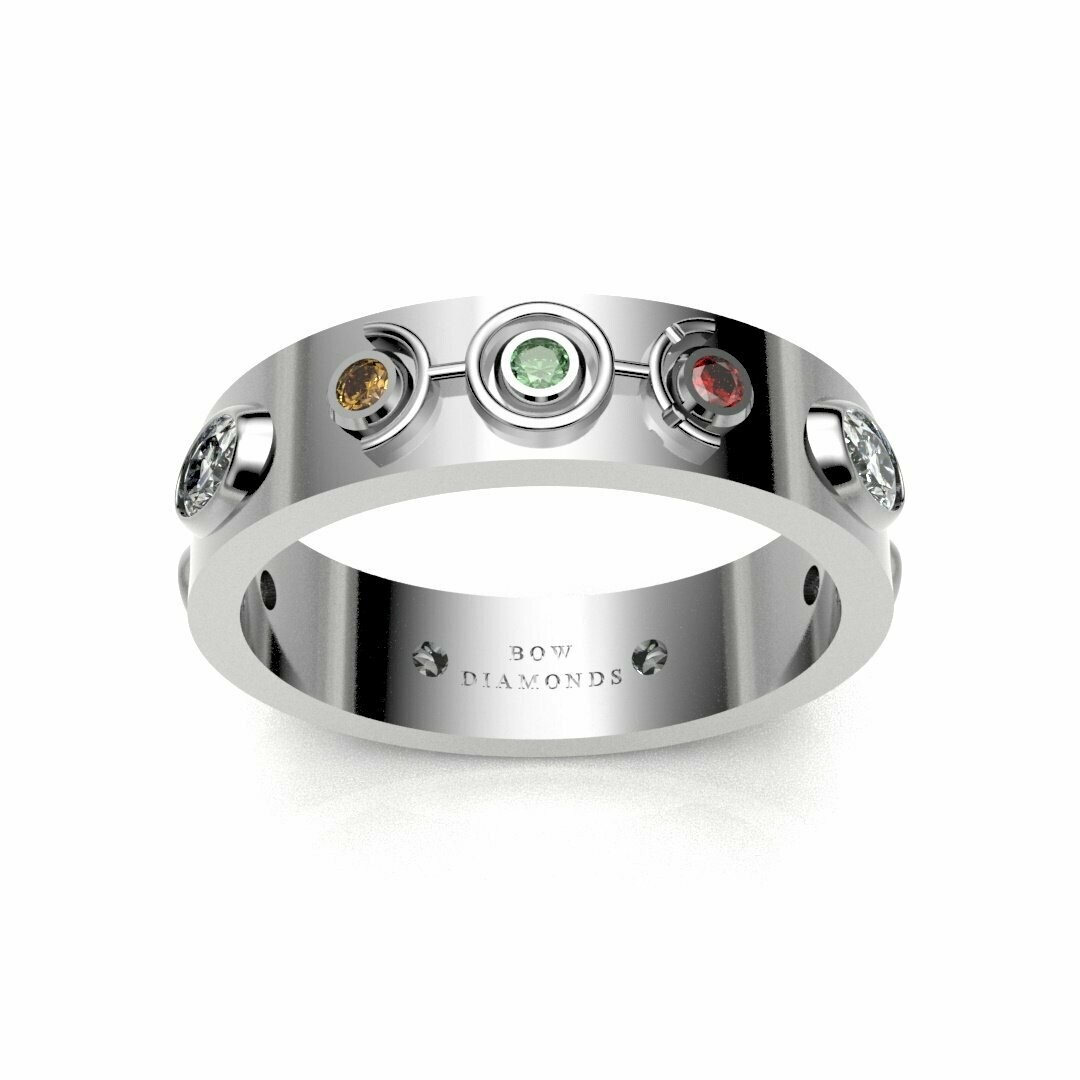 Bow Diamonds Oval Cut Orbital Diamond Ring