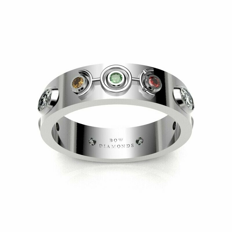 Bow Diamonds Oval Cut Orbital Diamond Ring
