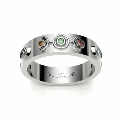 Bow Diamonds Oval Cut Orbital Diamond Ring