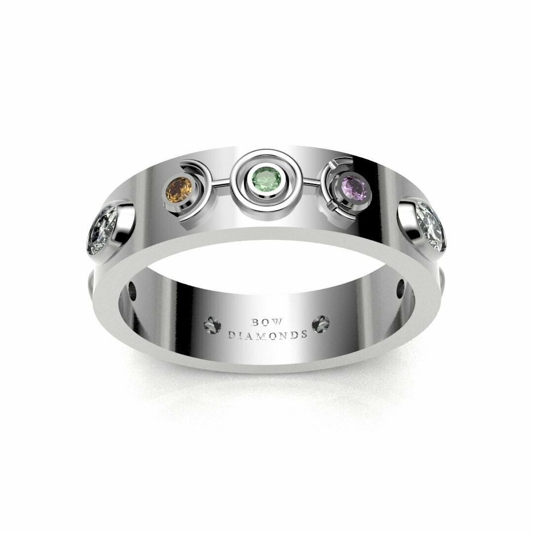 Bow Diamonds Oval Cut Orbital Diamond Ring