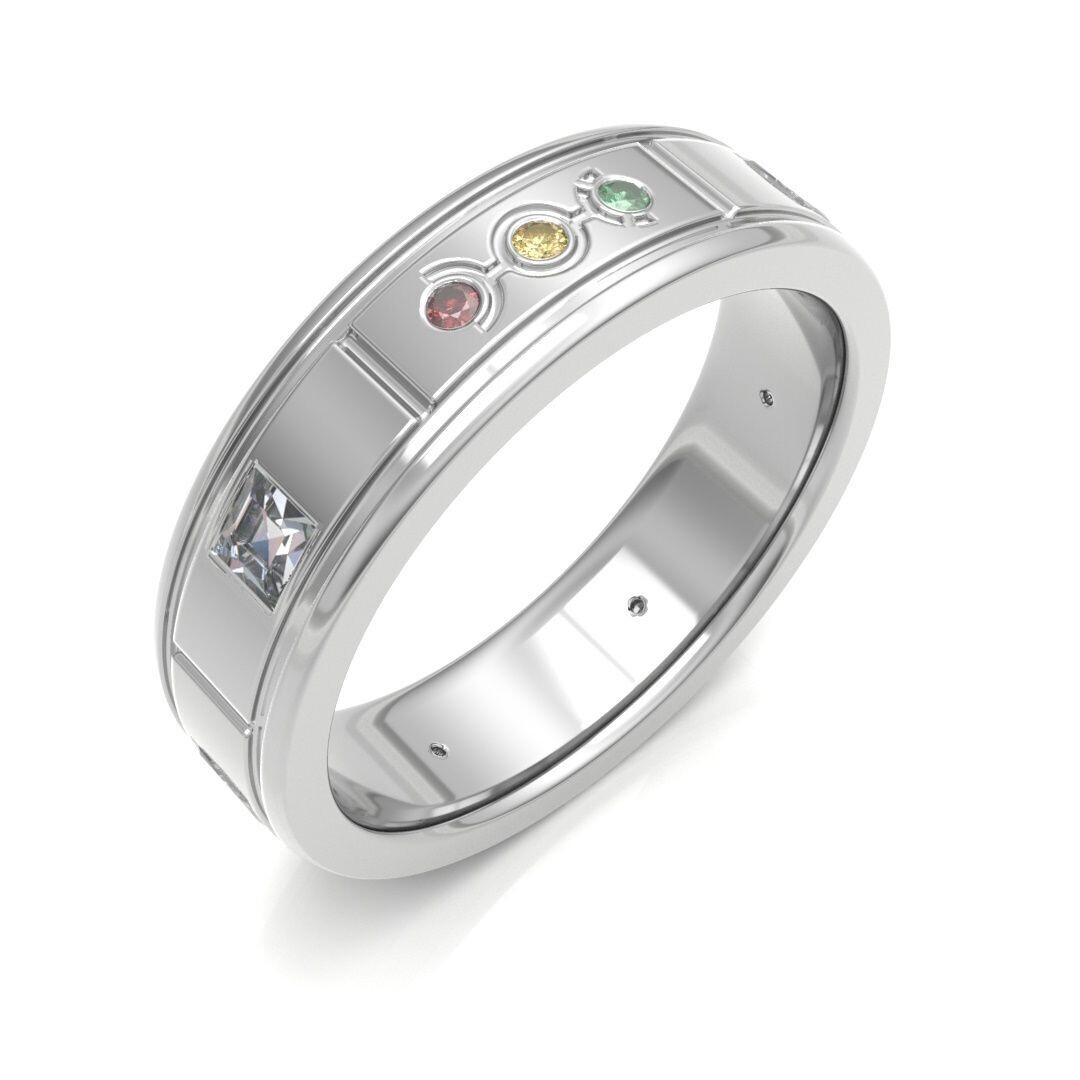 Bow Diamonds Princess Cut Orbital 2 Diamond Ring