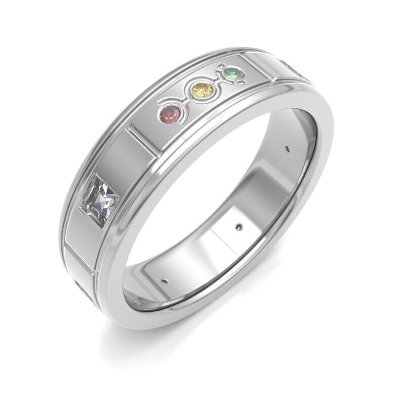 Bow Diamonds Princess Cut Orbital 2 Diamond Ring