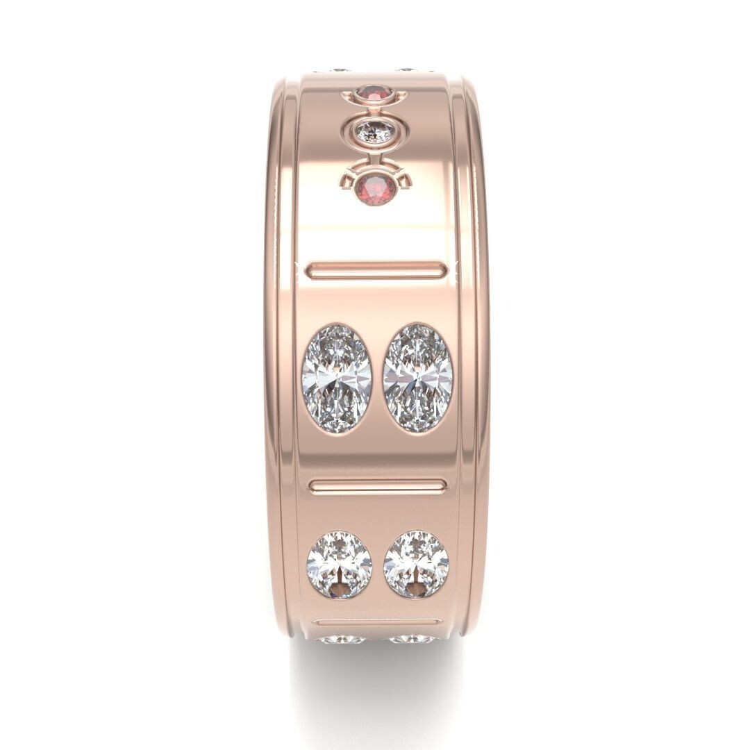 ** Lab Grown ** Bow Diamonds Twin Oval Cut Orbital 2 Diamond Ring