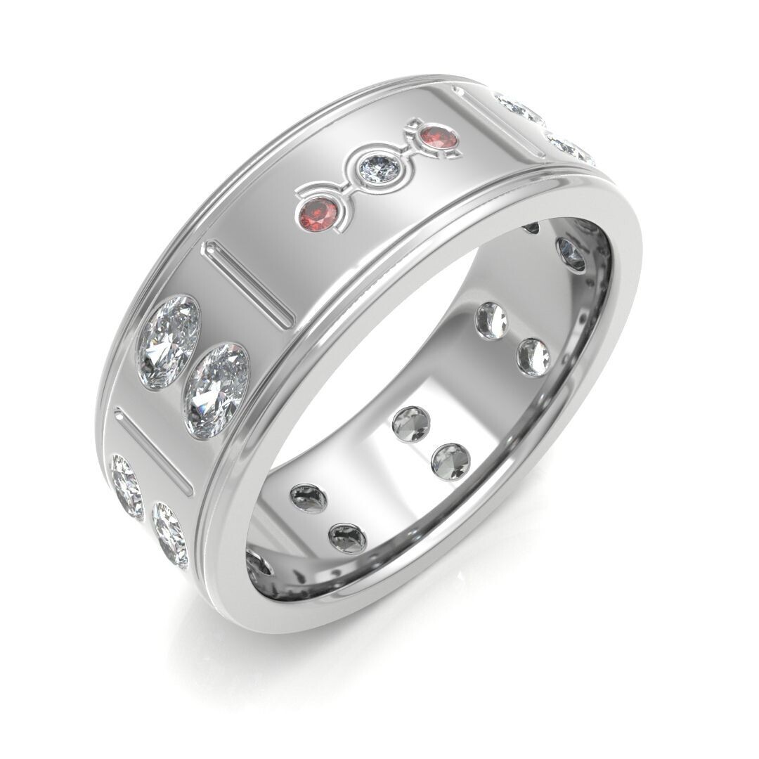 Laboratory Grown Diamonds Bow Diamonds Twin Oval Cut Orbital 2 Diamond Ring
