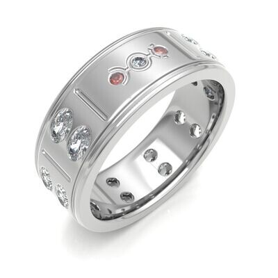 Laboratory Grown Diamonds Bow Diamonds Twin Oval Cut Orbital 2 Diamond Ring