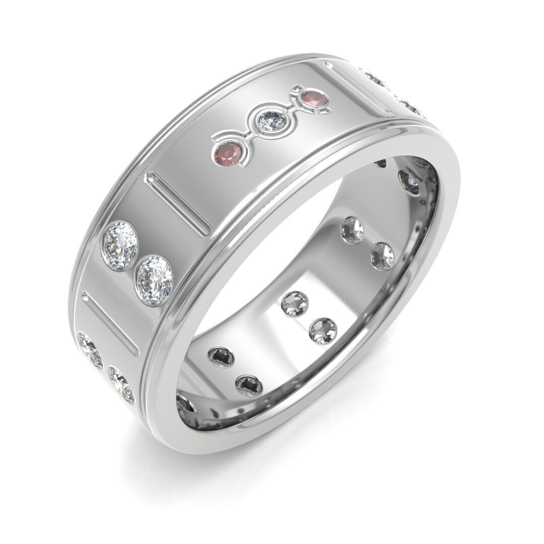 ** Lab Grown ** Bow Diamonds Twin Round Cut Orbital 2 Diamond Ring