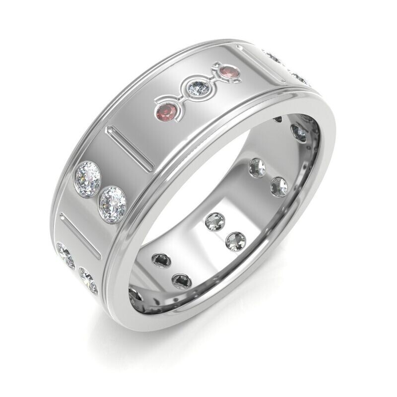 ** Lab Grown ** Bow Diamonds Twin Round Cut Orbital 2 Diamond Ring