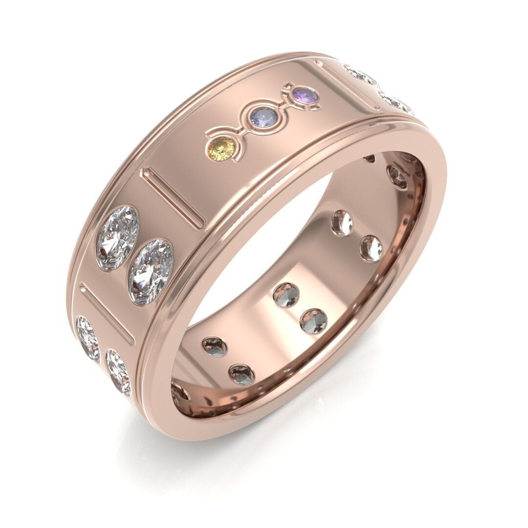 Bow Diamonds Twin Oval Cut Orbital 2 Diamond Ring