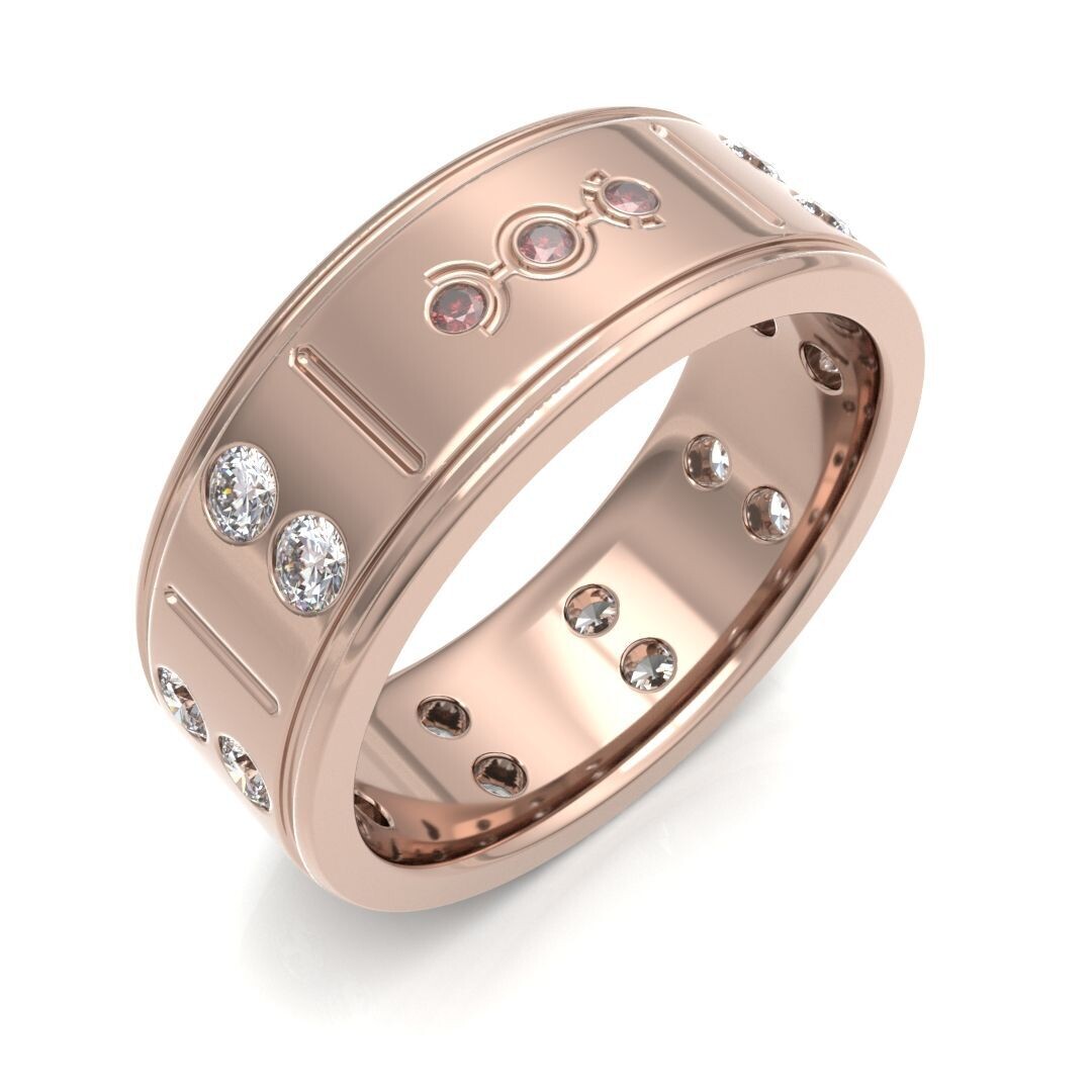 Bow Diamonds Twin Brilliant Cut Orbital 2 Fabulous & Flawless Diamond Ring