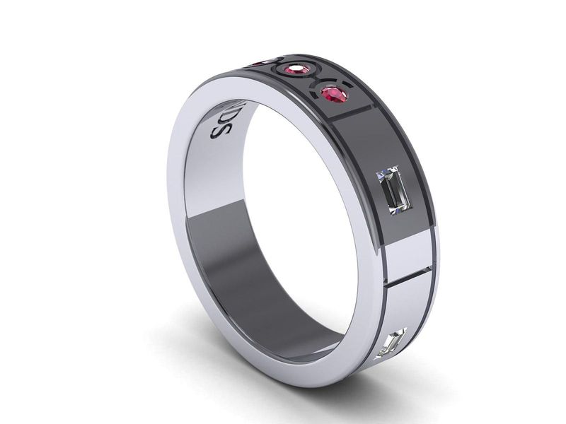 Bow Diamonds Baguette Cut Orbital 2 Fabulous & Flawless Diamond Ring