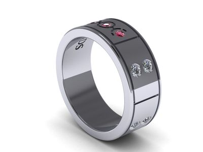 Bow Diamonds Twin Brilliant Cut Orbital 2 Fabulous & Flawless Diamond Ring