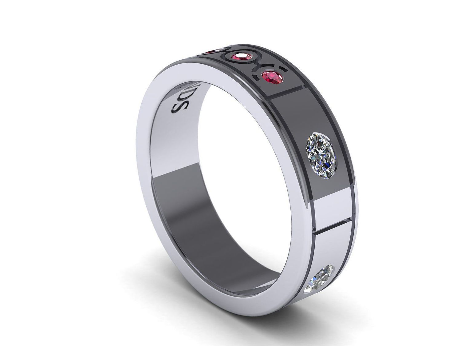 Bow Diamonds Oval Cut Orbital 2 Fabulous & Flawless Diamond Ring