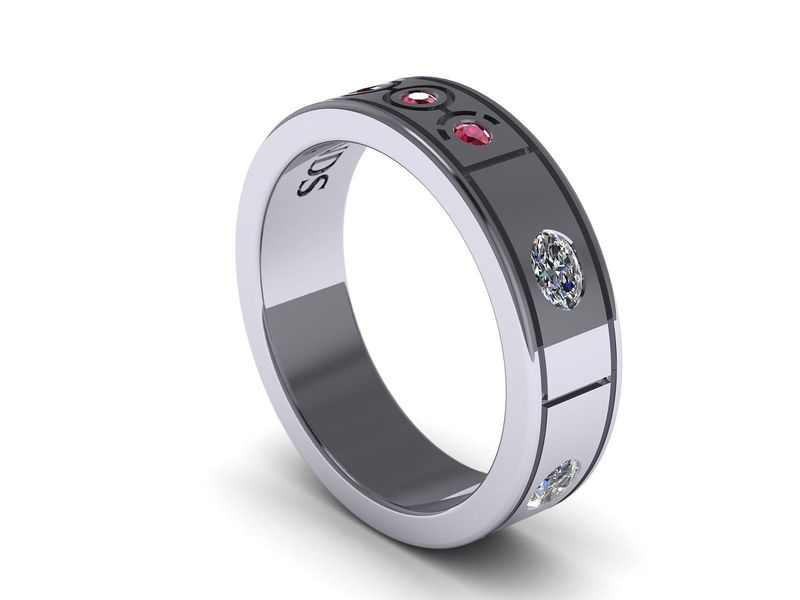 Bow Diamonds Oval Cut Orbital 2 Fabulous & Flawless Diamond Ring