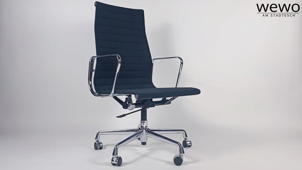 Vitra Charles Eames EA 119 -Chair Chrom Stuhl Homeoffice  Hopsack